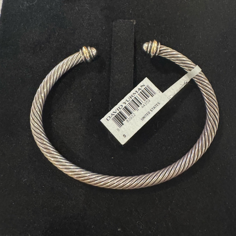David Yurman Silver and Gold Cable Bracelet